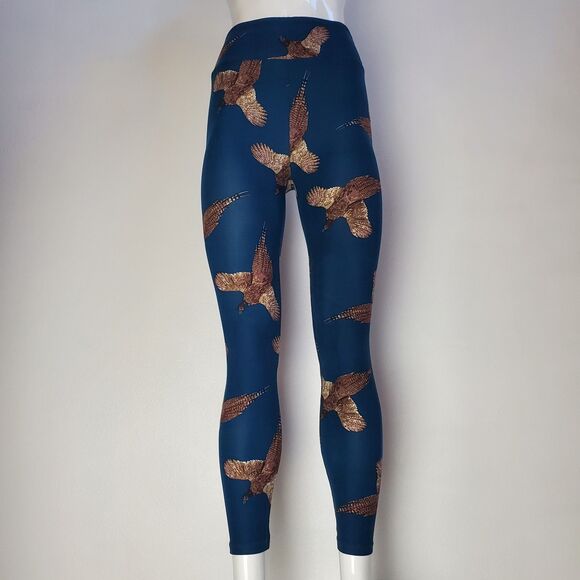 NEW LuLaRoe Teal Bird Leggings - Picture 1 of 8